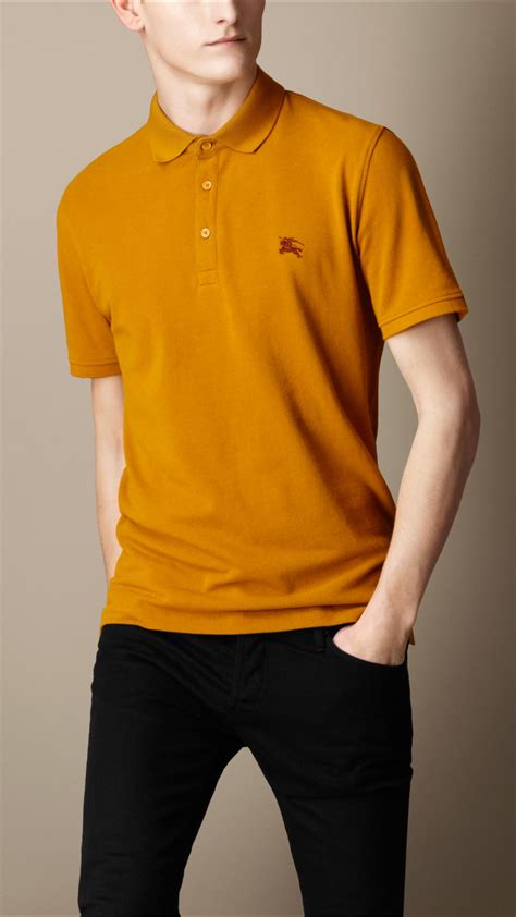 burberry yellow polo|burberry polo for men.